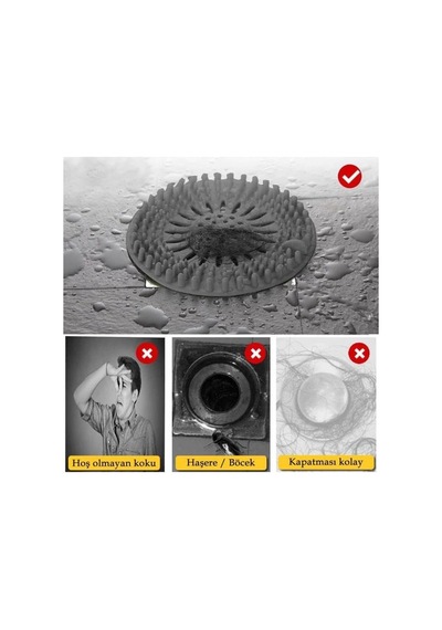 Yuvarlak Silikon Süzgeçli Lavabo Tıpası Mıt1068