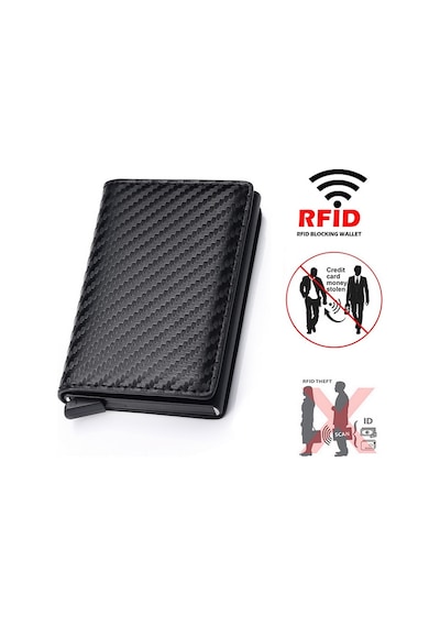 Schulzz Neo Karbonfiber Kartlık RFID Korumalı Schulzz Neo Karbonfiber Kartlık RFID Korumalı