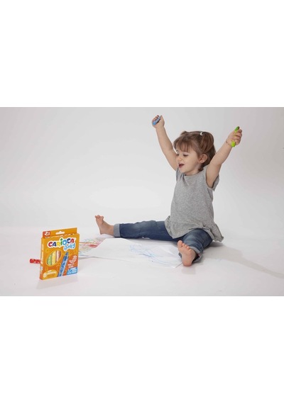 Carioca Jumbo Bebek Elleri Kirletmeyen Pastel Boya Kalemi 8'li 2 Yaş+ Genel