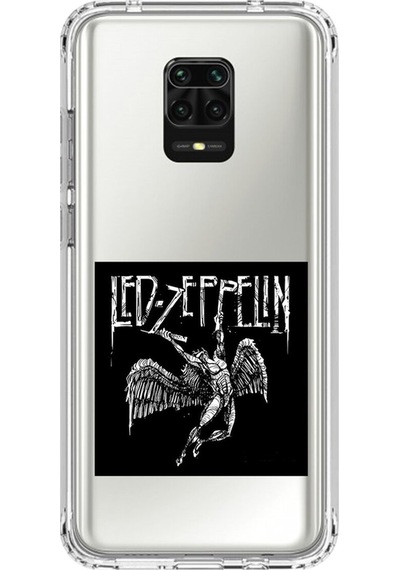 Xiaomi Redmi Note 9 Pro Uyumlu Şeffaf Kılıf Led Zeppelin Tasarımlı