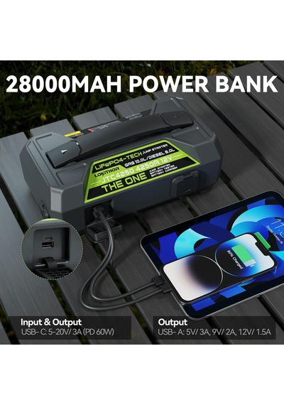 Tr Jtc4250 12v/220v 4250amp Lifepo4 Akıllı Akü Test + Akü Takviye + Akü Şarj Cihazı