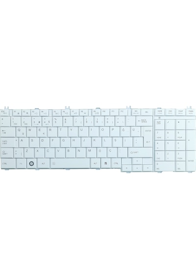 Toshiba Uyumlu Satellite L650-1K6, C660D-17N, C660-1C8 Klavye (Beyaz)