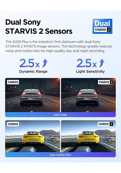 Viofo A229 3 Kameralı Ön-iç-arka ++1080p Hdr Starvis 2 Wifi Gps Li Araç Kamerası Sku: Smg8690010052179