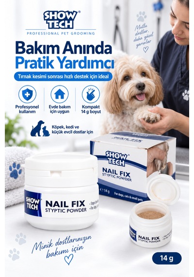 Showtech Kedi Ve Köpek Tırnak Kanama Durdurucu Toz 14 Gr