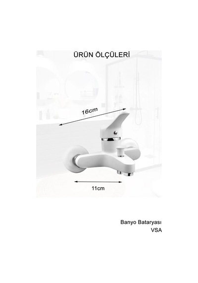 Beyaz Yağmurlama Tepe Duş Seti Banyo Lavabo Batarya Set Yeni Nesil Sürgülü Duş Seti Beyaz