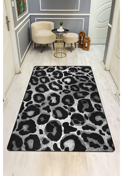 Modern Desenli Dijital Baskı Kaymaz Taban Halı H1084 Renkli