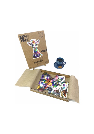 Ncpuzzles Giraffe , 14 Parça Ahşap Yapboz, Bul Tak Puzzle