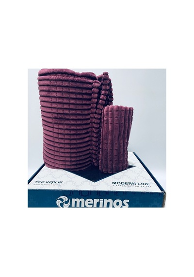Merinos Modernline Tek Kişik 2 Parça Battaniye Seti Chery