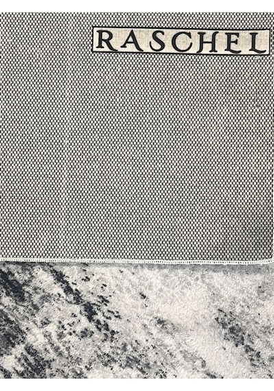 Raschel Carpet Çizgi Desenli Gri Kaymaz Taban Kalın Peluş Halı - Yolluk Gri