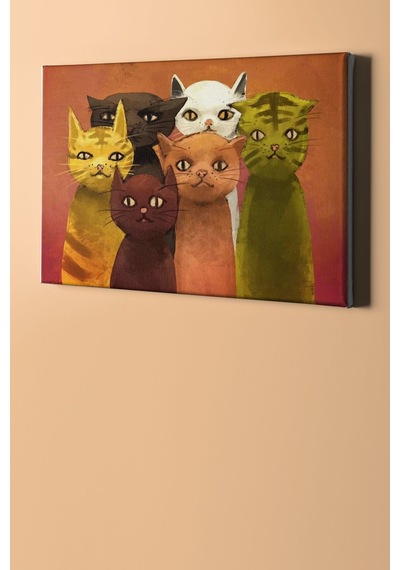 Webstyle Sayılarla Boyama Seti Kasnaklı Poz Veren Kediler 60 X 75 Cm