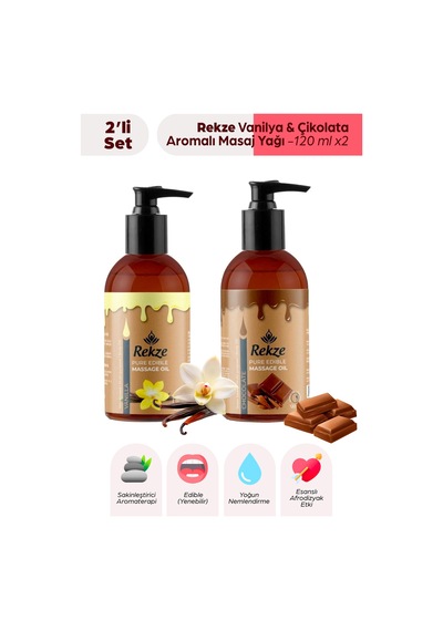 Aromaterapi Masaj Yağı 120 Ml Yenilebilir Vanilya Ve Çikolata Aromalı - 300728325