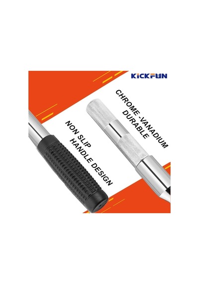 25 '' Genişletilmiş Lug Anahtarı Darbe Saklama Kutusu, Standart Soketli 4 Yollu Tekerlek Somun Anahtarı 17mm, 19mm,