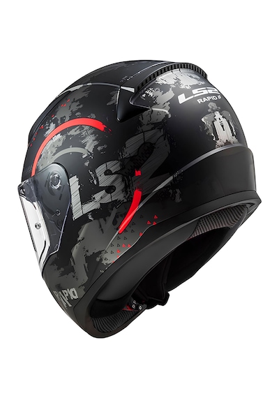 Ls2 Rapid 2 Circle Kapalı Kask Kırmızı - Mat Siyah