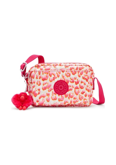 Kıplıng Abanu Küçük Boy Omuz Çantası Pembe Latın Cheetah Pembe