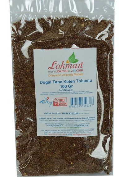 Lokman Avm Keten Tohumu Doğal Tane 100 G