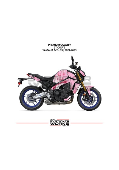 Yamaha Mt09 2021-2023 Kaplama Sticker Sakura Motor Kaplama Modeli Hazır Kit Yüksek Kalite