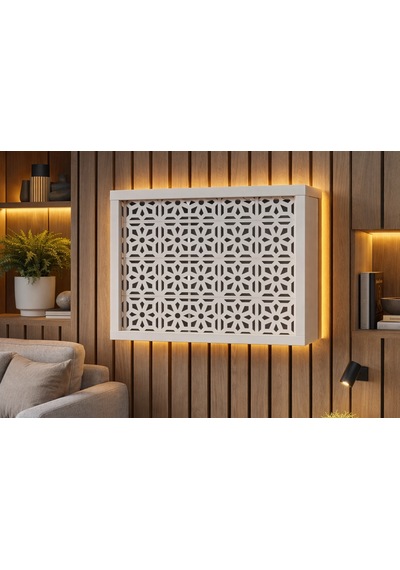 Eylux Modern Dekoratif Duvara Asılabilir Sigorta Ve Modem-wifi Saklama Kutusu 30x40 Cm Derinlik 10cm Beyaz