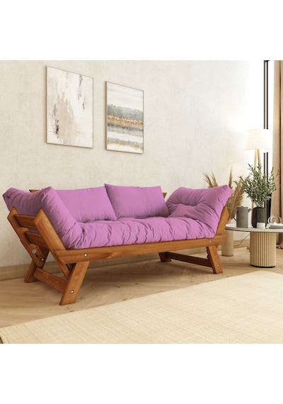Adalar Masif Tik-pembe Renk 2li Kanepe Cpt8162-210