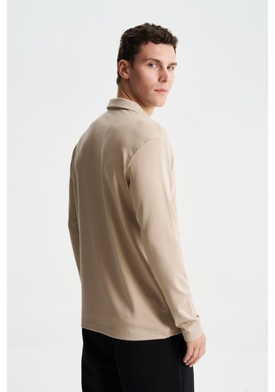 AR-MA Arma Erkek Slim Fit Çıt Çıt Düğmeli Polo Yaka İnterlok Sweatshirt 001