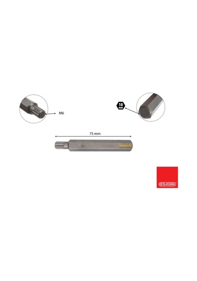 Ceta Form H10 Xzn M6 X 75 Mm Uzun Tip Bits Uç Cb/3106g
