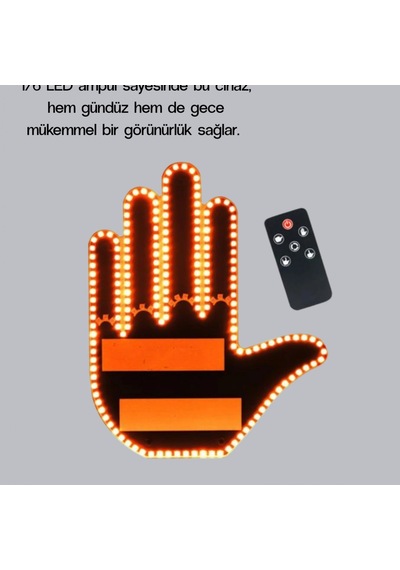 176 Led Amber Sinyal Lambası El Hareketiyle Kontrol Edilebilir