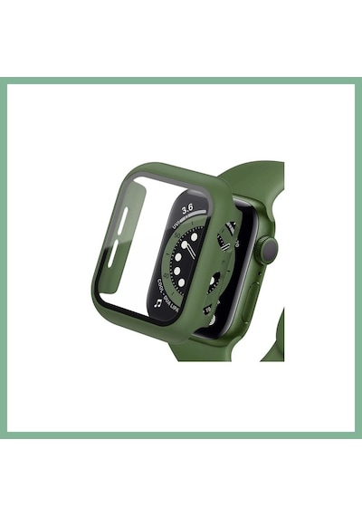 Bşkvirgo Watch 41mm Uyumlu Camlı Kasa Ekran Koruyucu - Koyu Yeşil Bsk2026