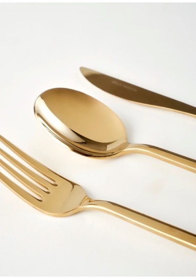 Bella Maison Siena 42 Parça Çatal Kaşık Bıçak Seti Gold Altın