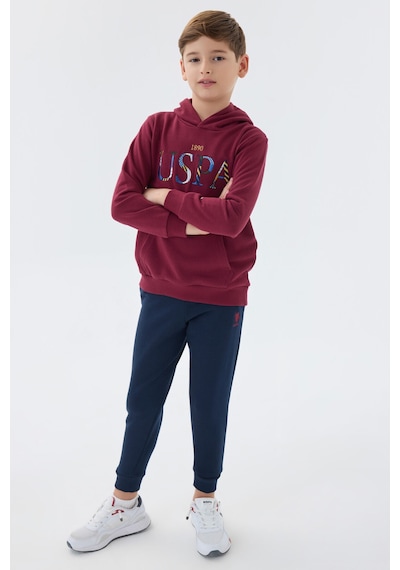 U.S. Polo Assn. U.s. Polo Assn Erkek Çocuk Bordo Eşofman Takımı Us1518-c-v1 Bordo