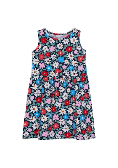 Lovetti Kız Çocuk Daisy Festival Desen Kolsuz Elbise Çok Renkli
