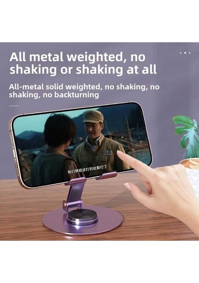 Katlanabilir, Taşınabilir, 360 Derece Dönebilen Masa Üstü Telefon Standı / Telefon Tablet Tutacağı