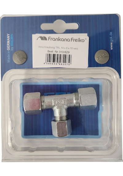 Gok 10-10-8mm Çelik Gaz Borusu Çoklayıcı T Bağlantı Aparatı