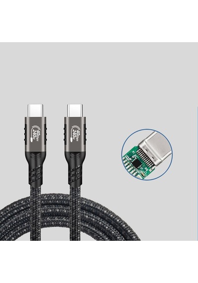 Zore Qg01 Type-c To Type-c Usb4 Pd Data Kablosu 240w 40gbps 8k 60hz 1.2 Metre