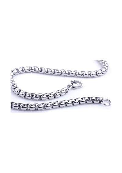 Iç Içe Geçmeli Çelik Erkek Kolye Zincir 3Mm 65Cm