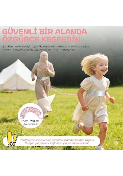 Premium Ebeveyn Kontrollü Çocuk Güvenlik Kemeri - Kilitli Bel Bağlantılı, Eller Serbest Tasarım Kırmızı Çok Renkli