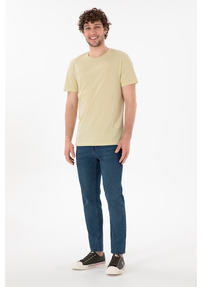 U.S. Polo Assn. Erkek Regular Fit Bisiklet Yaka Açık Haki Basic Tişört 50305924-VR183