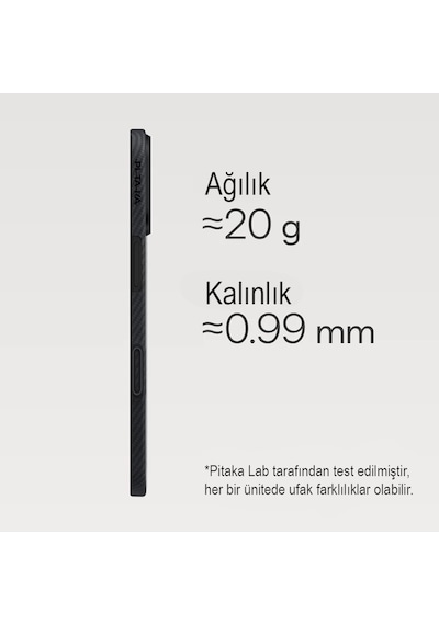 Apple Uyumlu iPhone 17 Kılıf M-safe Şarjlı 1500d Aramid Fiber Ultra-slim Classic Seri Kapak Siyah - Gri Siyah - Gri