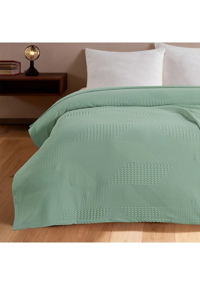 Maxstyle Spring %100 Pamuk Tek Kişilik Pike Çağla 180x230 Cm Renkli