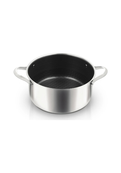 Uniqella Silver Pro Serisi 24cm Derin Tencere 5.3l Cam Kapaklı Çelik