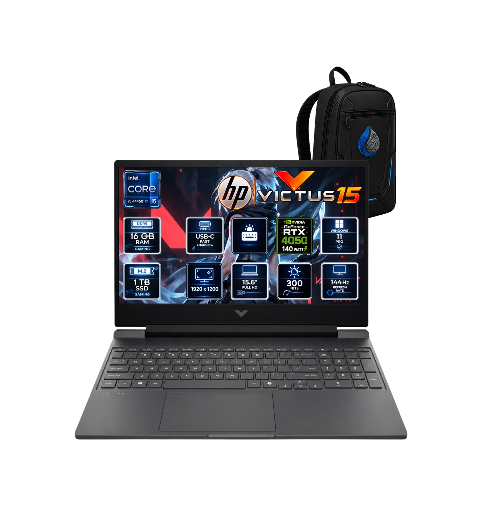 HP Victus 15 D2QG6EARNP02 i5-14450HX 16 GB 1 TB SSD 6 GB RTX4050 15.6" W11P Dizüstü Bilgisayar