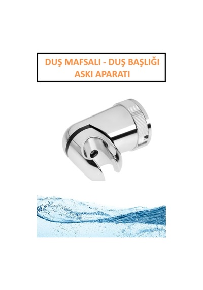 L Tip Duş Askı Aparatı Hareketli Mafsalı Banyo Duşakabin Duş Başlığı Asma Aparatı Gri Metal Diğer