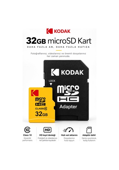 Kodak Class 10 32 Gb Mıcro Sdhc Hafıza Kartı
