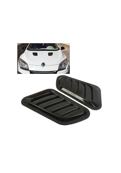 Carmind Universal Kaput Havalandırma Piano Black 2 Adet