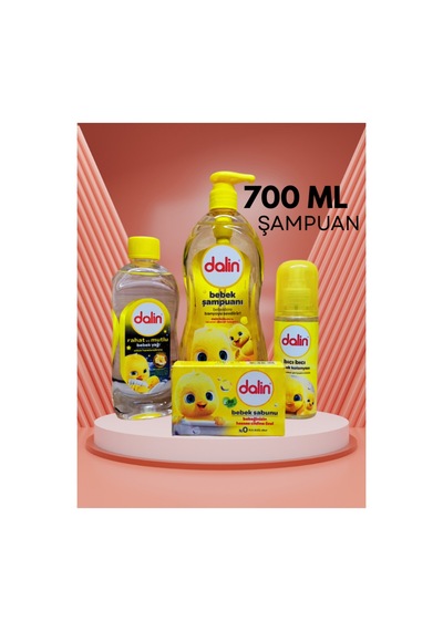 Bebek Şampuanı 700 Ml + Bebek Yağı + Sabun + Kolonya Bakım Seti