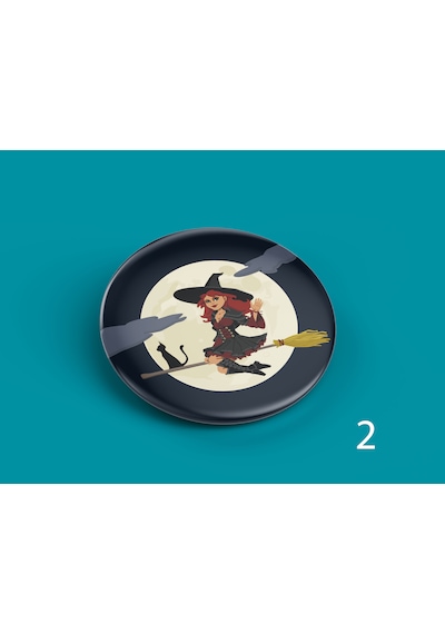 58 Mm Buton Rozet İğneli Çanta Kıyafet Rozeti Cadı Çok Renkli