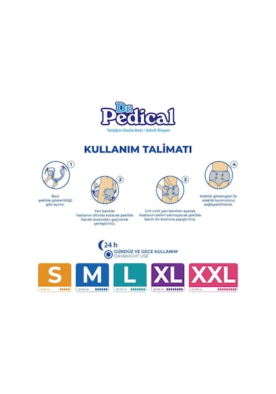 Dr.pedical Belbantlı Hasta Bezi Small Küçük Beden 60 Adet S