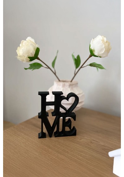 Home Yazılı Dekoratif Biblo Masaüstü Dekor - Siyah 12 Cm X 10 Cm Siyah - 700126653