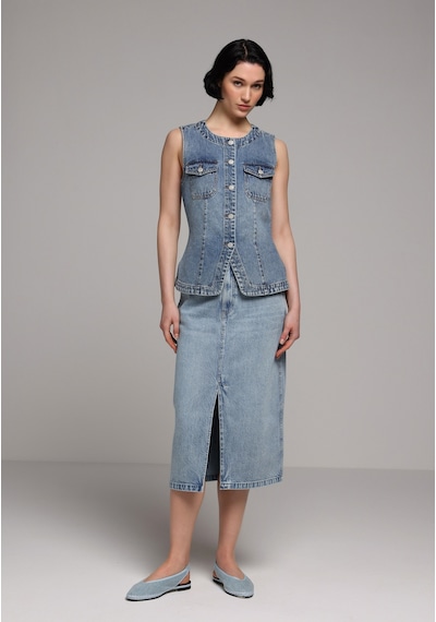 Colin's Colins Regular Fit Düz Fermuarlı Kadın Light İndigo Denim Etek Cl1081417 Q1.v1 Dn45065 Mavi Colin's Colins Regular Fit Düz Fermuarlı Kadın Light İndigo Denim Etek Cl1081417 Q1.v1 Dn45065 Mavi