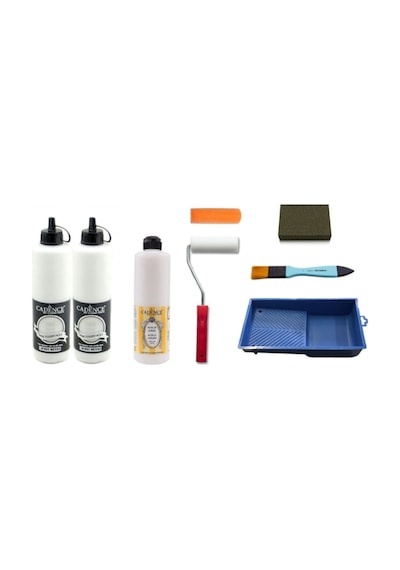 Cadence Boya Cadence 1 Litre Beyaz Boya 500Ml Yarımat Vernik Set