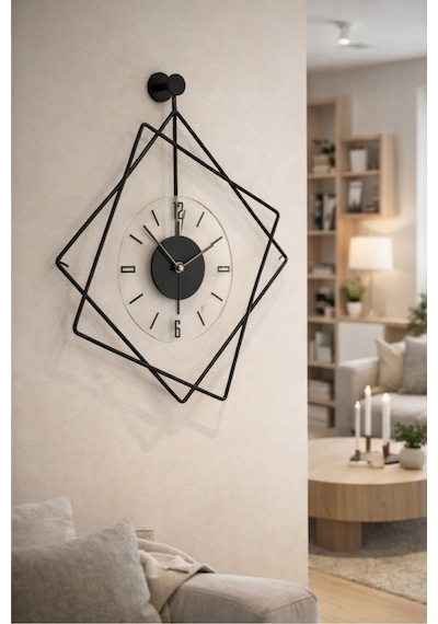 MetaQuartz Aksesuar İtalyano Ferrero Luxry Series Metal Duvar Saati, Modern Saat
