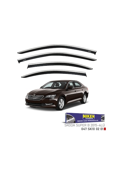 Replax Skoda Super B 2015 Sonrası Kromlu Cam Rüzgarlığı 4lü